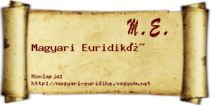 Magyari Euridiké névjegykártya